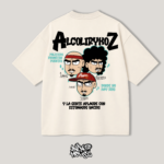 Camiseta marfil de la A la Z